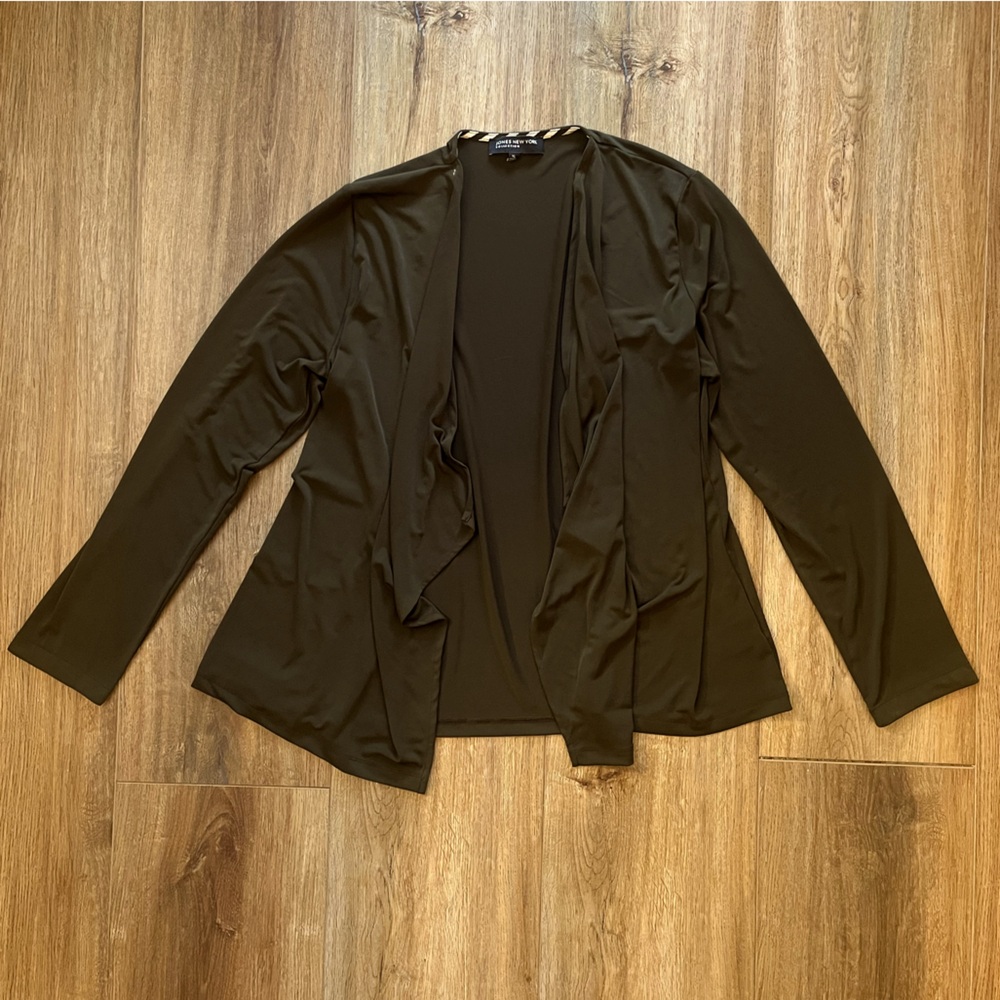 Deep Brown Jones New York Open Front Women’s Cardigan